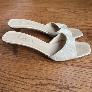 Gucci Kitten Heels Cream Size 6.5B Good Condition